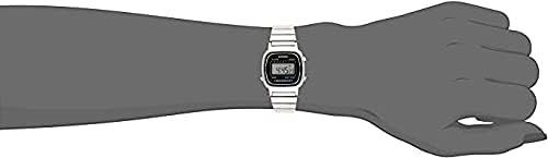 Casio LA670WA-1 herenhorloge, roestvrij stalen armband, zilver, Geborsteld metaal/pistoolmetaal/lcd, MUJER, jurk