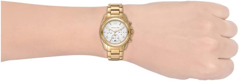 Michael Kors dames Blair Chronograph, Gold-Tone roestvrijstalen horloge