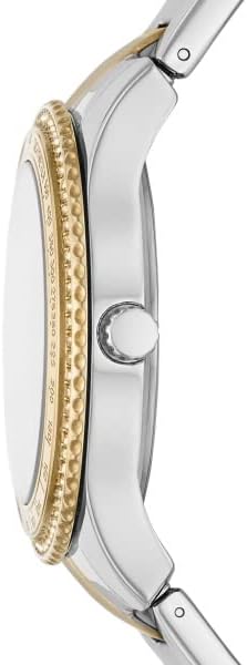 Fossil Stella horloge voor dames, chronograaf uurwerk met roestvrij stalen of leren band