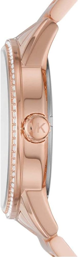 Michael Kors Bryant horloge voor dames, kwartsuurwerk met drie wijzers en band van roestvrij staal of keramiek