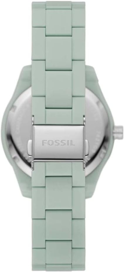 Fossil Stella horloge voor dames, chronograaf uurwerk met roestvrij stalen of leren band