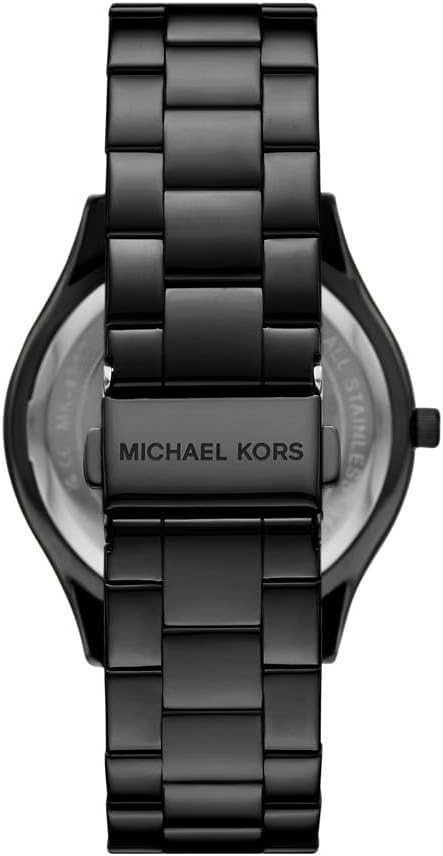 Michael Kors Reloj Slim Runway para mujer, 42 mm, movimiento de cuarzo a tres agujas con correa de acero inoxidable