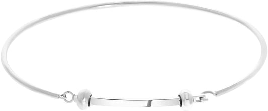 Dames Armband bangle voor charms - Staal - Armband - Cadeau - 6 cm - Zilverkleurig