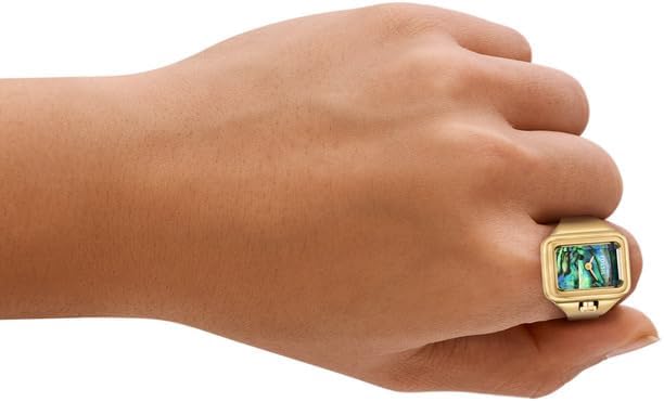 FOSSIL Raquel horloge ring voor dames, Quartz uurwerk met twee handen en roestvrij stalen band