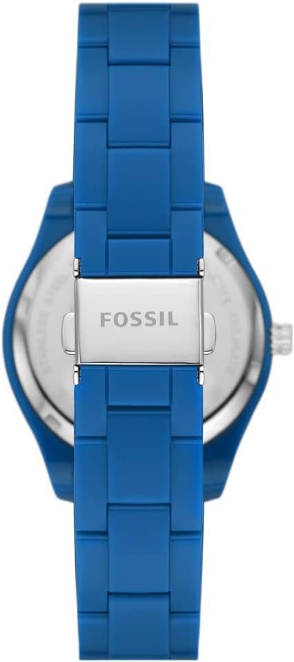 Fossil Stella horloge voor dames, chronograaf uurwerk met roestvrij stalen of leren band