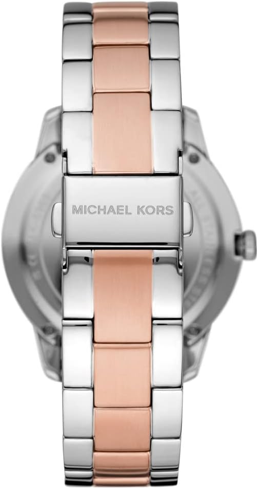 Michael Kors Runway Horloge voor dames, kwartsuurwerk met horlogeband van roestvrij staal, keramiek of leer