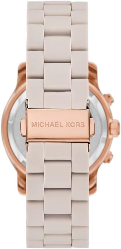 Michael Kors Horloge voor dames Runway, Chronograaf uurwerk, Roestvrij stalen horloge, 38mm kastgrootte