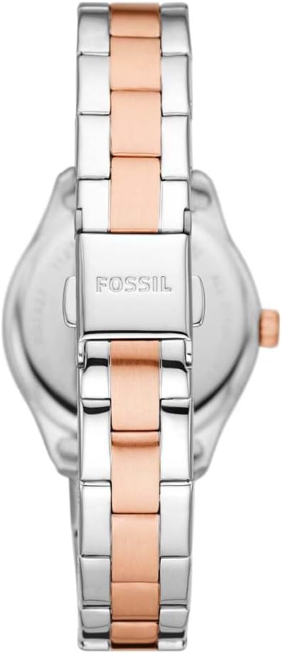 Fossil Vrouwen Analoge Quartz Horloge Met Roestvrij Stalen Band BQ3928, Zilver, armband