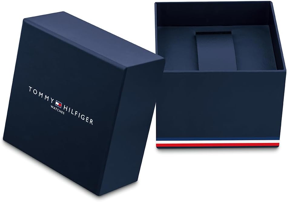 Tommy Hilfiger Analoog multifunctioneel quartz horloge voor mannen met goudkleurige roestvrijstalen armband - 1710511, Zwart, armband