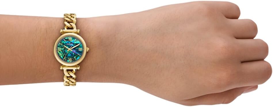 FOSSIL Carlie horloge voor dames, kwarts driehandig uurwerk met roestvrij stalen band