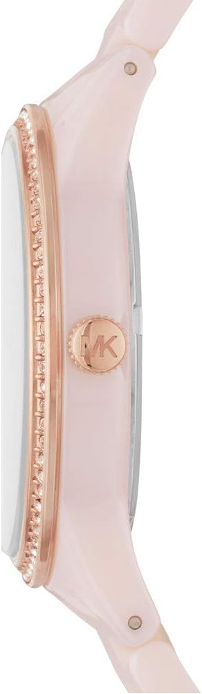 Michael Kors Ritz Horloge voor dames, kwartsuurwerk met horlogeband van roestvrij staal, keramiek of leer