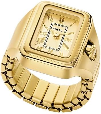 FOSSIL Raquel horloge ring voor dames, Quartz uurwerk met twee handen en roestvrij stalen band
