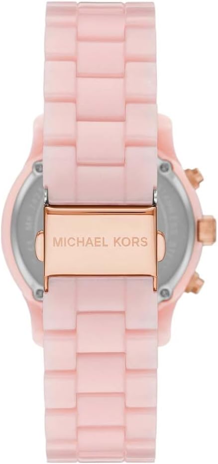 Michael Kors Horloge voor dames Runway, Chronograaf uurwerk, Roestvrij stalen horloge, 38mm kastgrootte