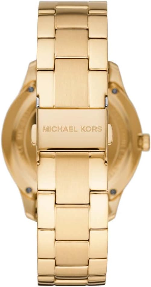 Michael Kors Runway Horloge voor dames, kwartsuurwerk met horlogeband van roestvrij staal, keramiek of leer