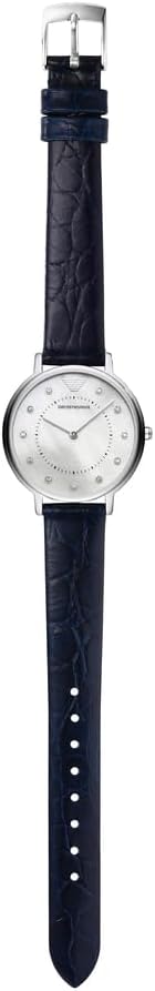 Emporio Armani dames met twee handblauwe lederen horloge