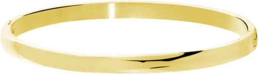 Dames Armband bangle 5mm - Staal - Armband - Moederdag Cadeau - Stijlvol - 58 mm - Goudkleurig