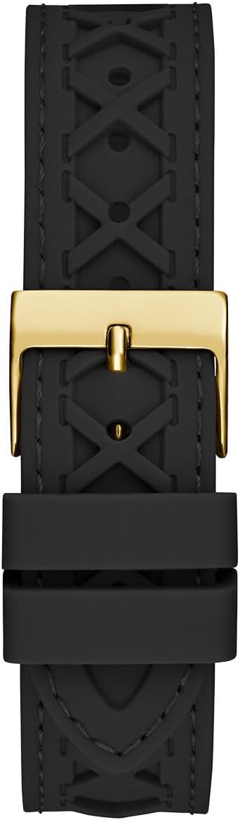 GUESS Vrouwen Analoge Quartz Horloge met Roestvrij stalen Band GW0599L2, goud, strip