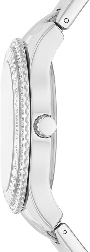 Fossil Stella horloge voor dames, chronograaf uurwerk met roestvrij stalen of leren band