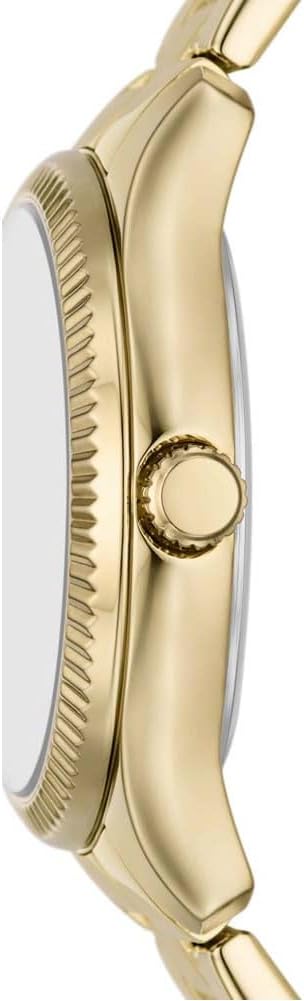 FOSSIL BQ3961 Rogge Quartz analoog polshorloge voor vrouwen, 36 mm kast diameter, goud/zilver, Goud/Zilver, armband