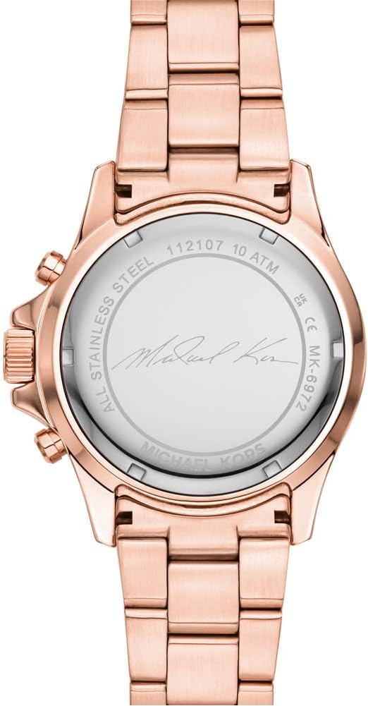 Michael Kors Everest Horloge voor dames, Quartz uurwerk met chronograaf en roestvrij stalen of siliconen band