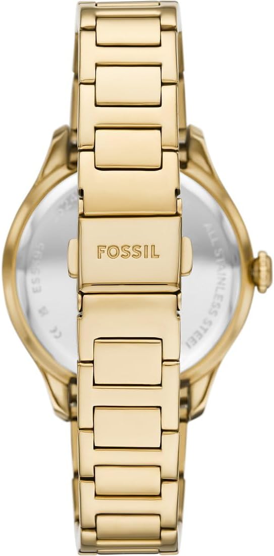 Fossil Harlow Horloge voor Dames, Quartz uurwerk met Roestvrijstalen of Leren Band,