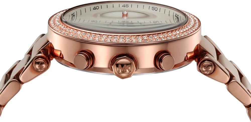 Michael Kors Parker Horloge voor dames, uurwerk chronograaf met roestvrij stalen of lederen band