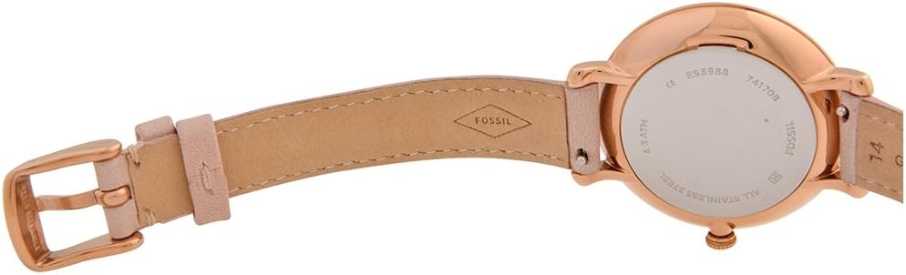 Fossil Jacqueline Watch for Women, Quartz movement with Stainless steel and leather Strap
