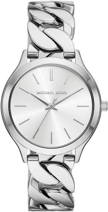 Michael Kors Runway Horloge voor dames, kwartsuurwerk met horlogeband van roestvrij staal, keramiek of leer