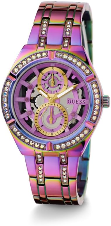 Guess Dameshorloge van 36 mm - iriserende armband iriserende wijzerplaat iriserende kast