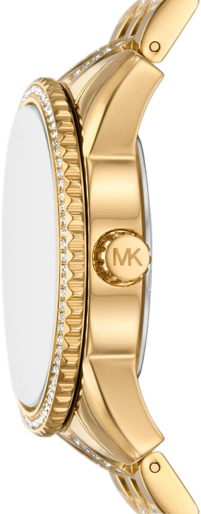 Michael Kors Bryant horloge voor dames, kwartsuurwerk met drie wijzers en band van roestvrij staal of keramiek
