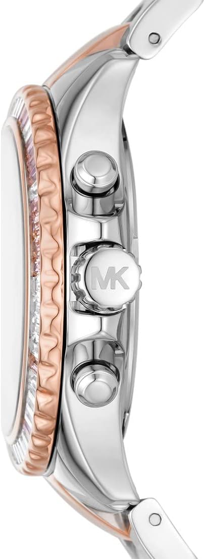 Michael Kors Everest Horloge voor dames, Quartz uurwerk met chronograaf en roestvrij stalen of siliconen band