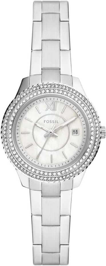 Fossil Stella Horloge voor dames, kwartsuurwerk met roestvrij stalen of leren band