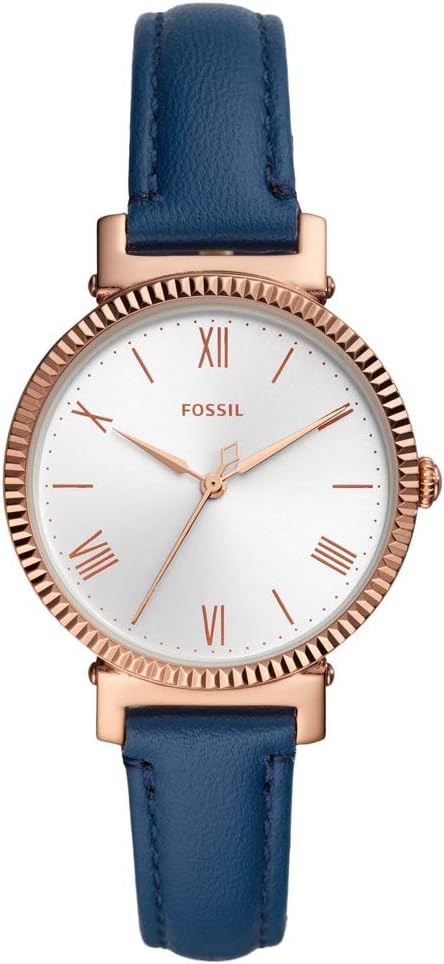 Fossil Daisy horloge voor dames, Quartz uurwerk met roestvrij stalen of leren band
