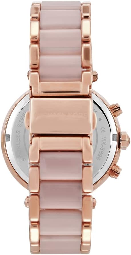 Michael Kors Parker Horloge voor dames, uurwerk chronograaf met roestvrij stalen of lederen band
