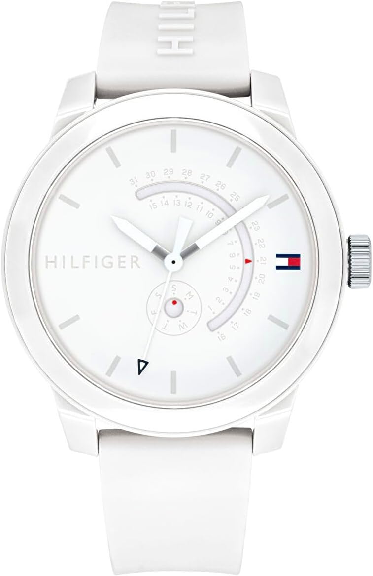 Tommy Hilfiger Unisex analoog kwartshorloge met siliconen armband 1791481, Band