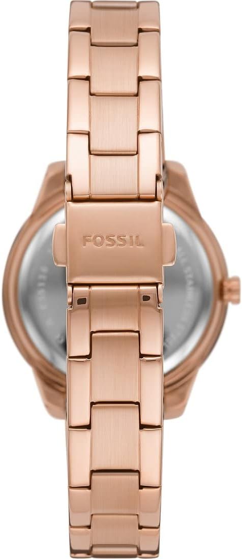Fossil Stella Horloge voor dames, kwartsuurwerk met roestvrij stalen of leren band