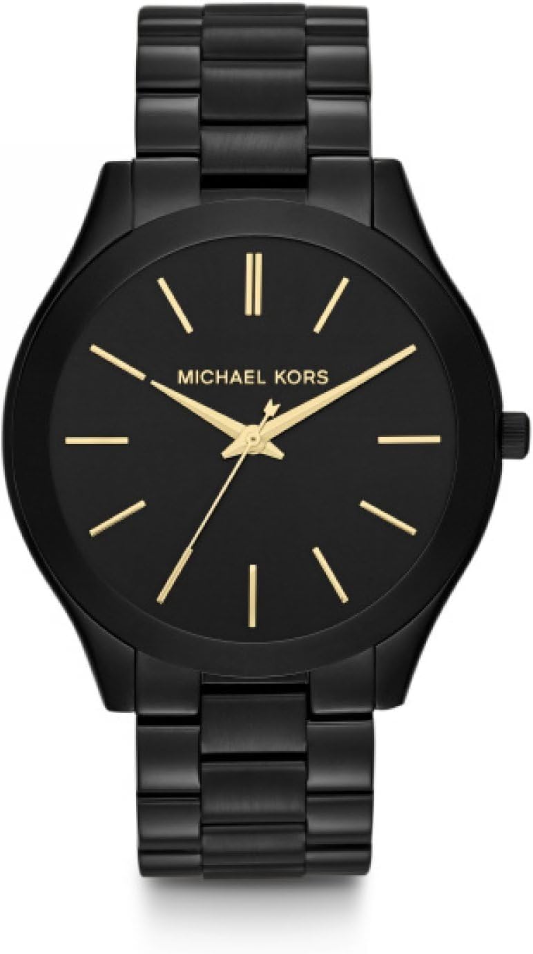 Michael Kors Reloj Slim Runway para mujer, 42 mm, movimiento de cuarzo a tres agujas con correa de acero inoxidable
