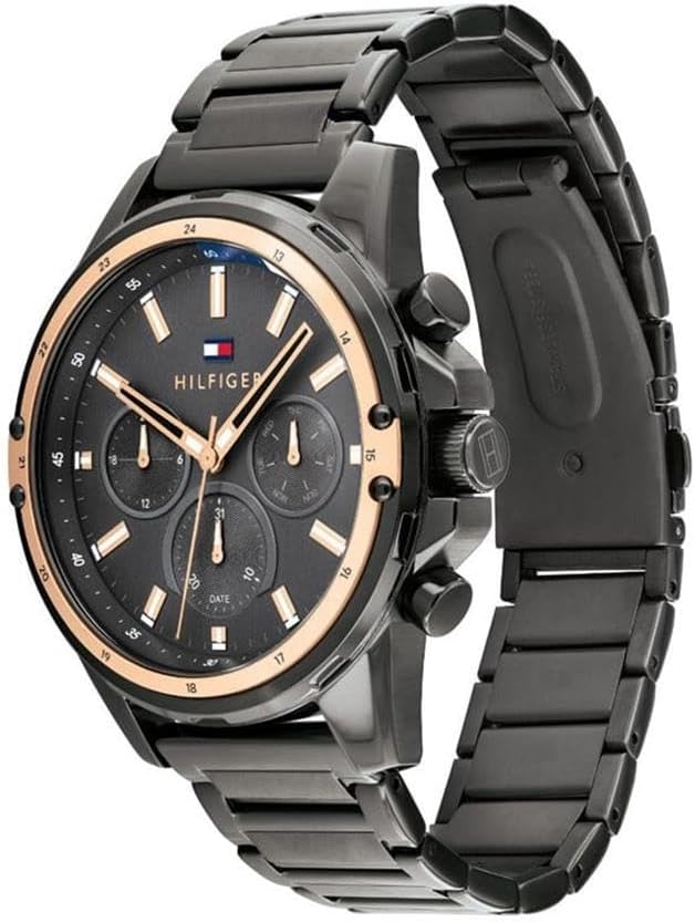 Tommy Hilfiger Multi-wijzerplaat kwarts horloge voor heren roestvrij stalen armband