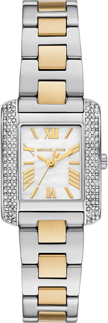 Michael Kors Emery dameshorloge, kwartsuurwerk met horlogeband van roestvrij staal of leder