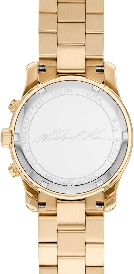 Michael Kors Horloge voor dames Runway, Chronograaf uurwerk, Roestvrij stalen horloge, 38mm kastgrootte