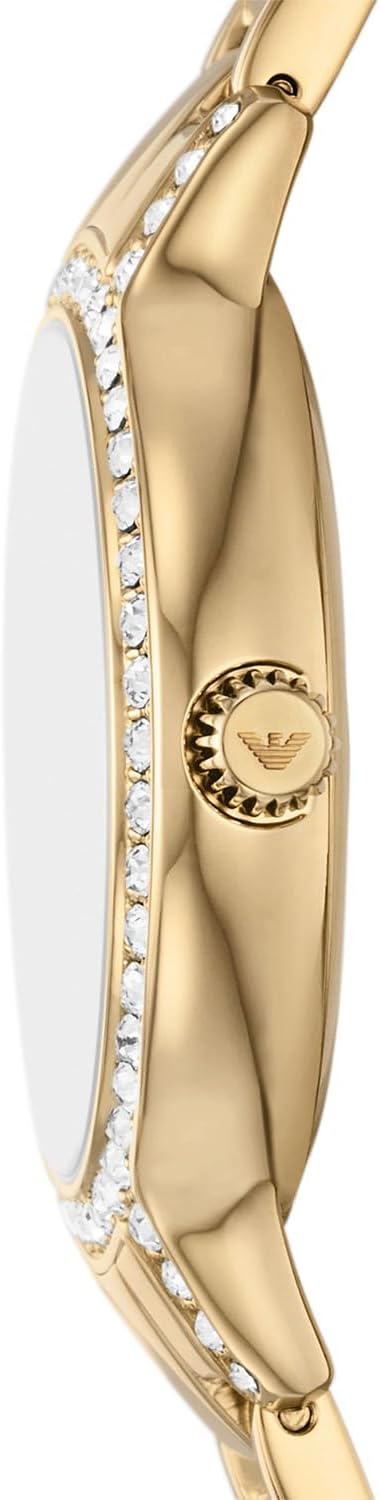 Emporio Armani Horloge Voor Dames, Driehandig Quartz uurwerk en 32mm kastmaat met roestvrij stalen, lederen of siliconen band