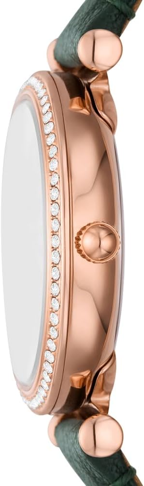 Fossil Carlie Watch for Women, Quartz movement with Stainless steel or Leather Strap