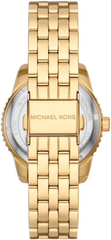 Michael Kors Bryant horloge voor dames, kwartsuurwerk met drie wijzers en band van roestvrij staal of keramiek