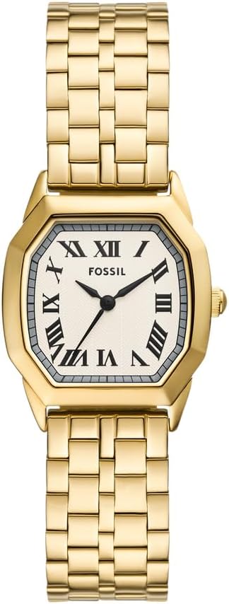 Fossil Harlow Horloge voor Dames, Quartz uurwerk met Roestvrijstalen of Leren Band,