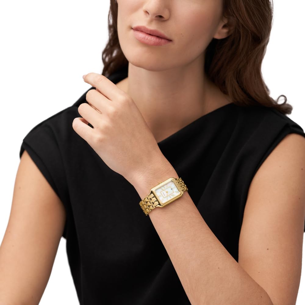 FOSSIL Raquel horloge voor dames, Quartz uurwerk met drie wijzers en een roestvrij stalen band