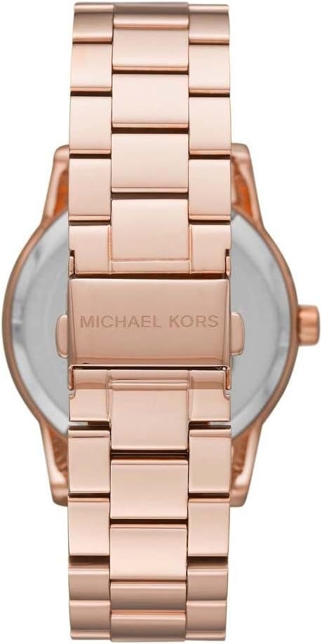 Michael Kors Bryant horloge voor dames, kwartsuurwerk met drie wijzers en band van roestvrij staal of keramiek