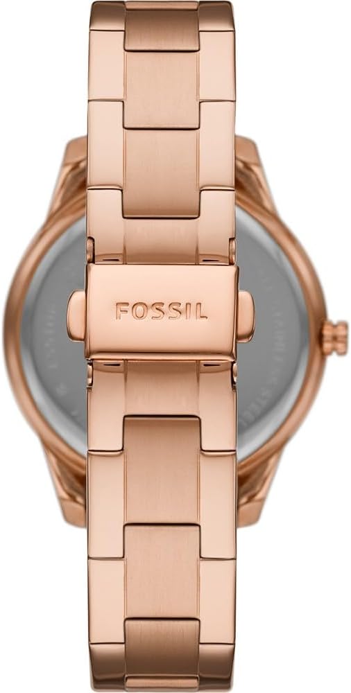 Fossil Stella horloge voor dames, chronograaf uurwerk met roestvrij stalen of leren band