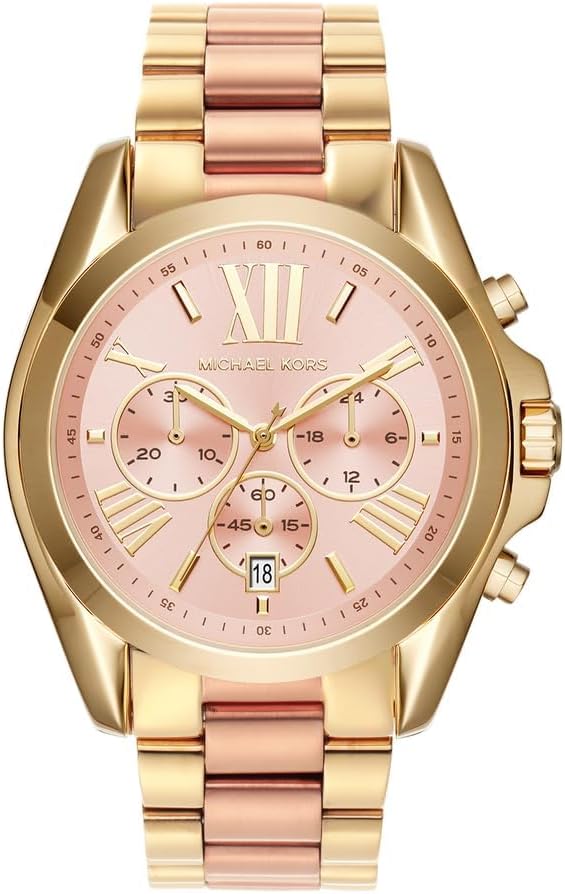 Michael Kors Brecken Horloge voor heren, uurwerk met chronograaf en roestvrij stalen of lederen band