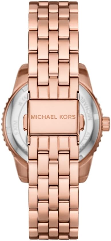 Michael Kors Bryant horloge voor dames, kwartsuurwerk met drie wijzers en band van roestvrij staal of keramiek