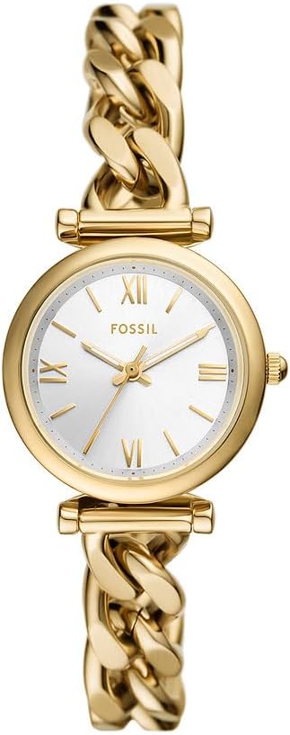 FOSSIL Carlie horloge voor dames, kwarts driehandig uurwerk met roestvrij stalen band